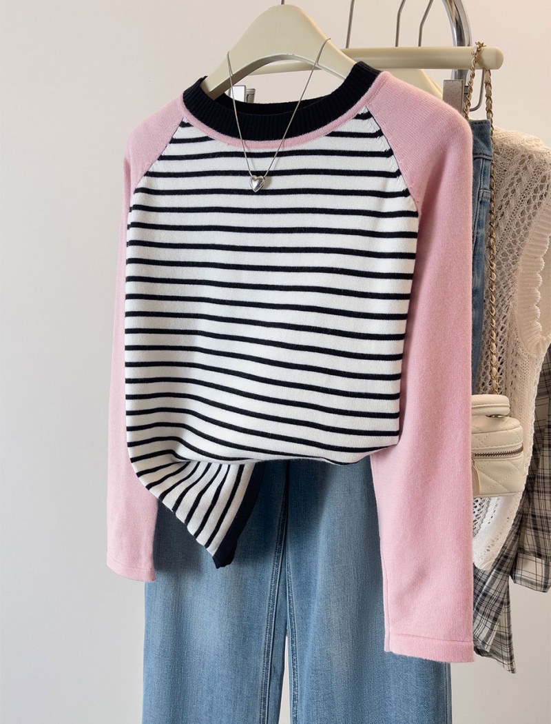 Lazy pink tops autumn and winter sweater for women