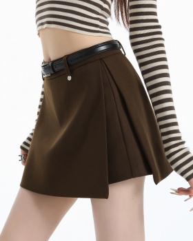 A-line autumn and winter culottes high waist skirt for women
