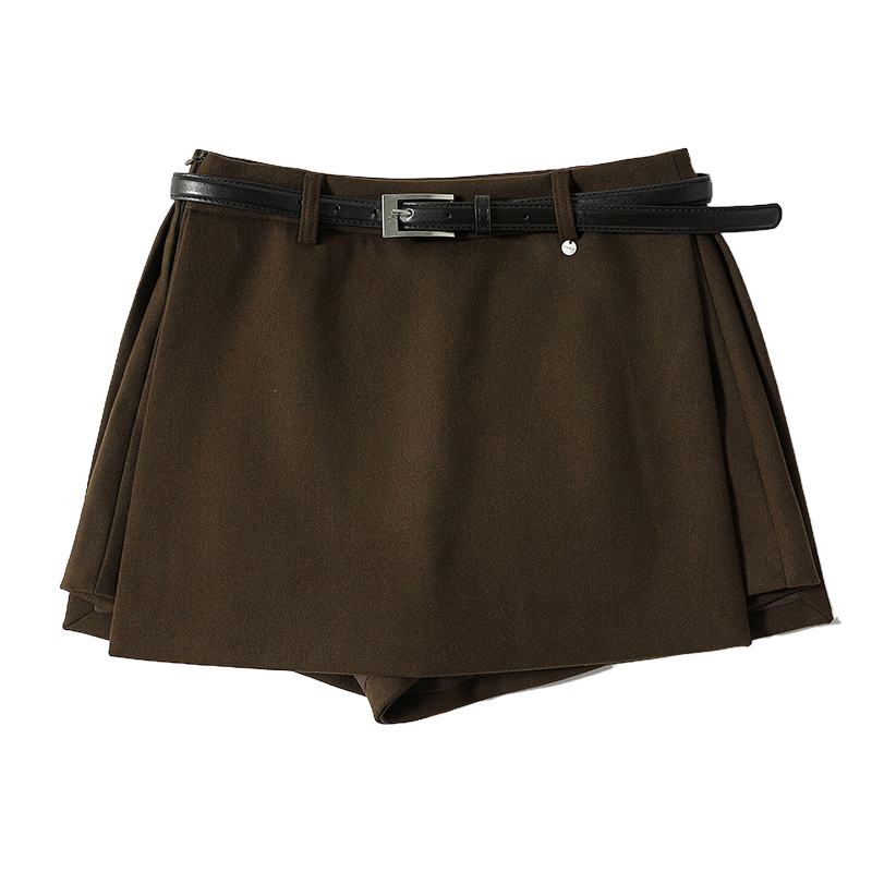 A-line autumn and winter culottes high waist skirt for women
