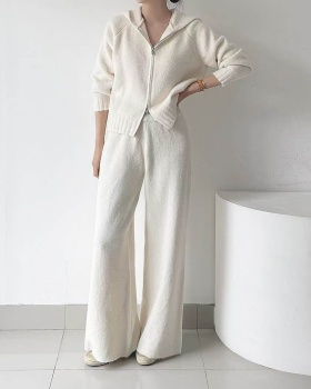 Korean style casual pants Western style tops 2pcs set for women