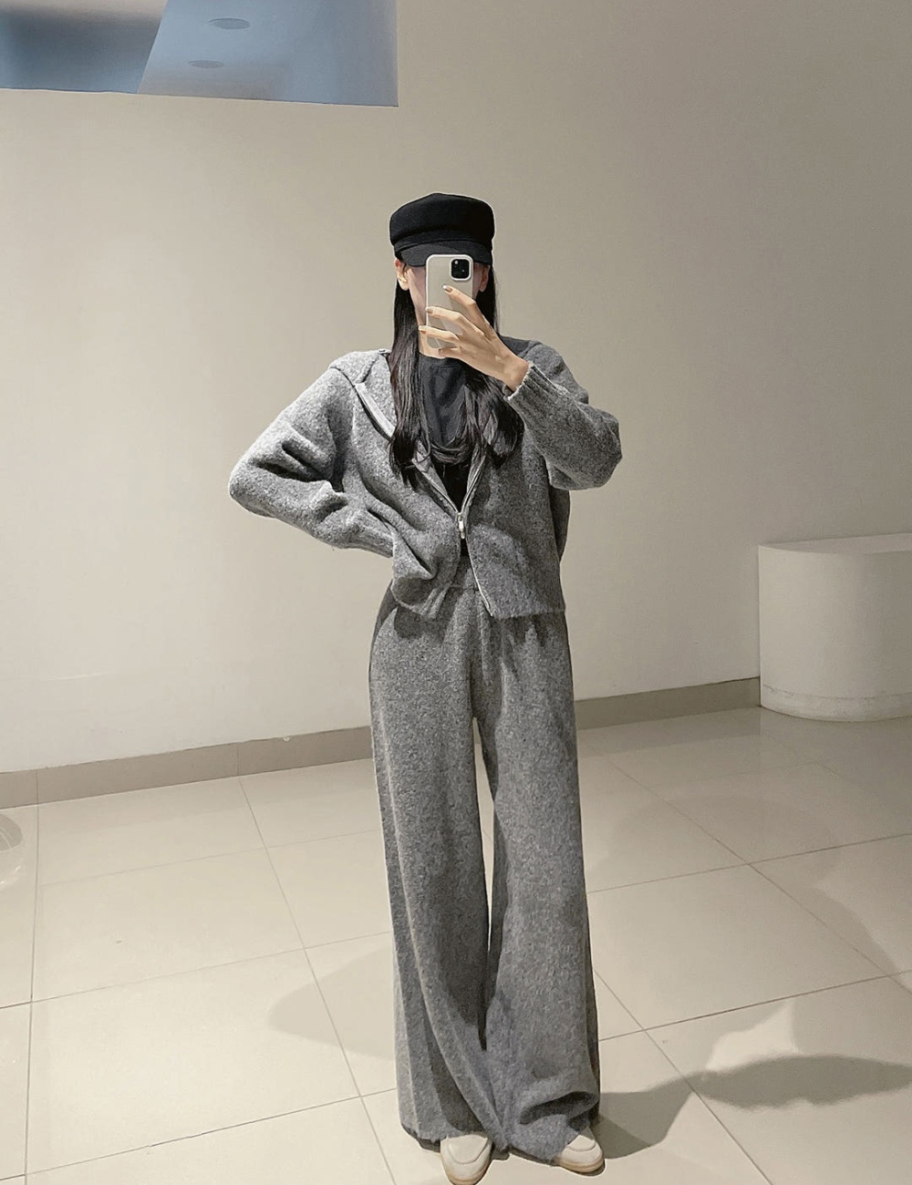 Korean style casual pants Western style tops 2pcs set for women