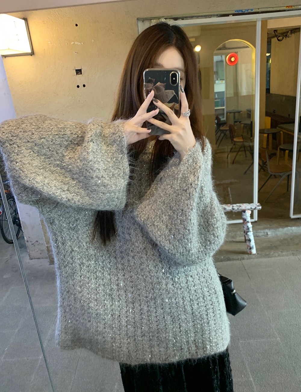Wear bow spring pullover temperament unique sweater