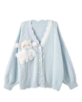 Imitation of mink velvet coat thick sweater for women