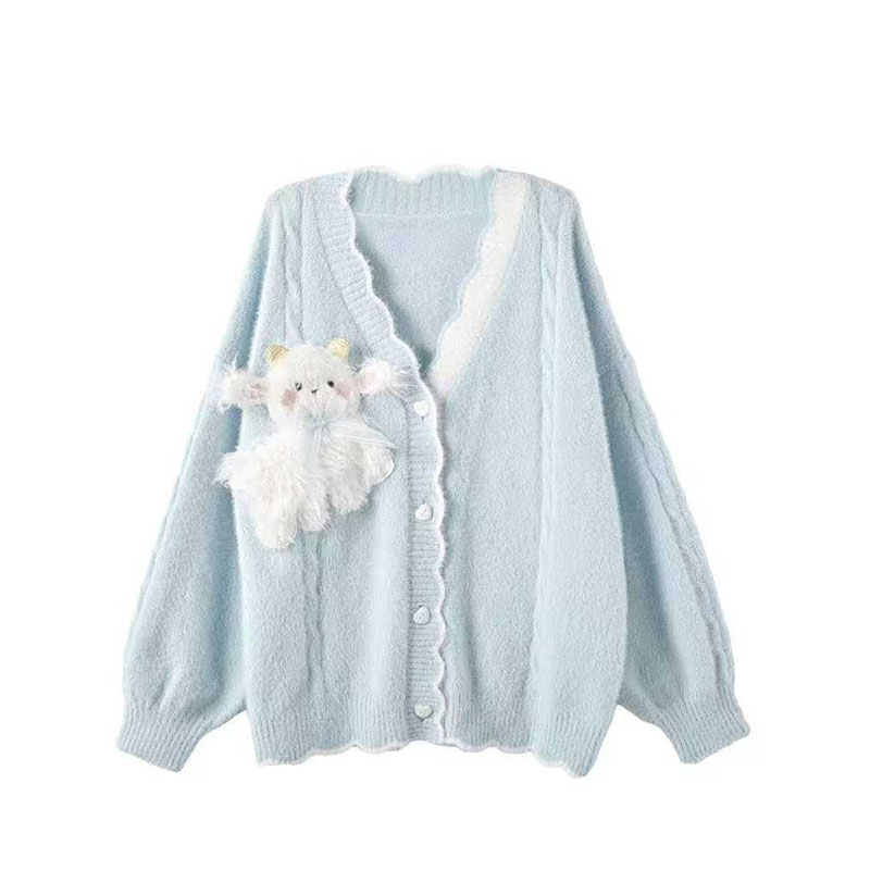 Imitation of mink velvet coat thick sweater for women