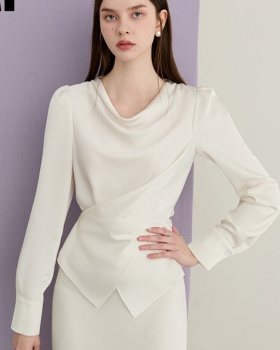France style autumn shirt white small shirt
