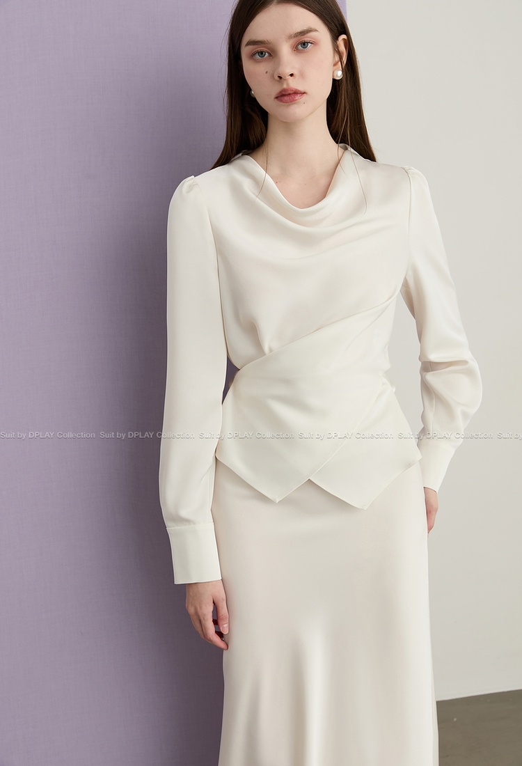 France style autumn shirt white small shirt