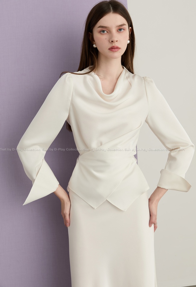 France style autumn shirt white small shirt