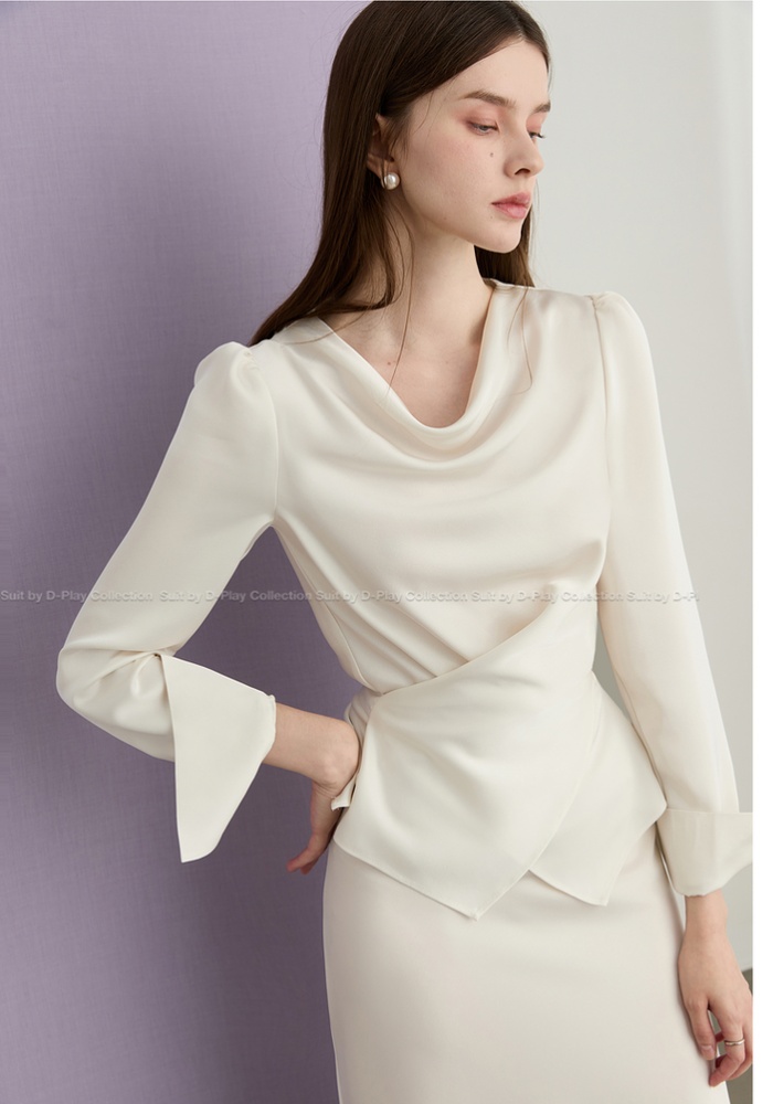 France style autumn shirt white small shirt
