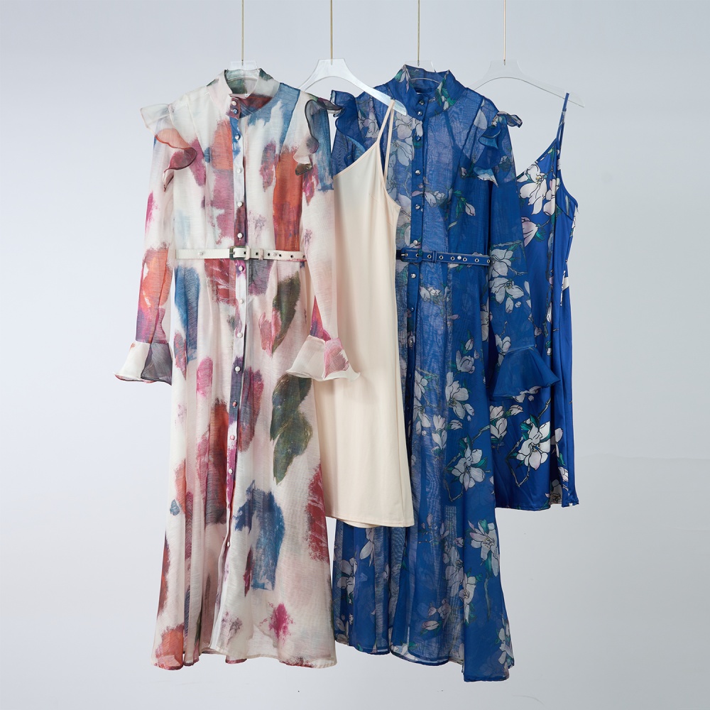 Pinched waist unique tender France style dress