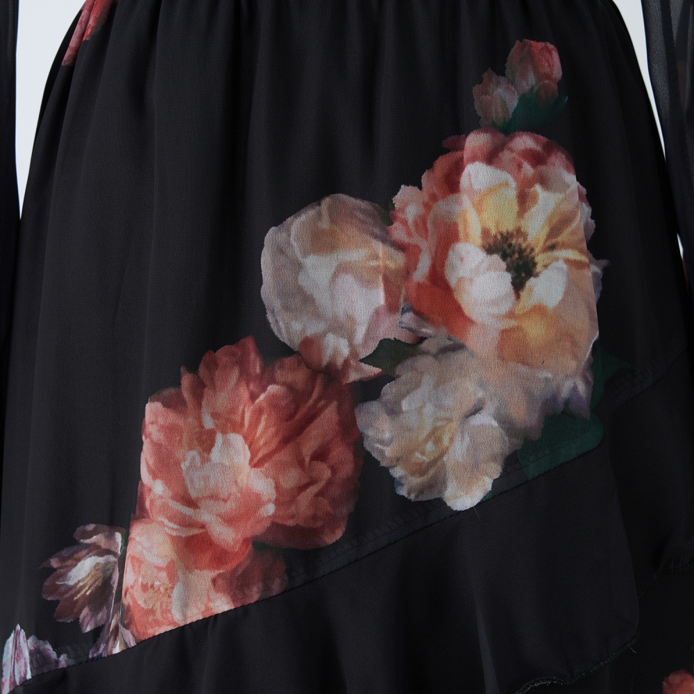 Casual printing skirt autumn and winter shirt a set
