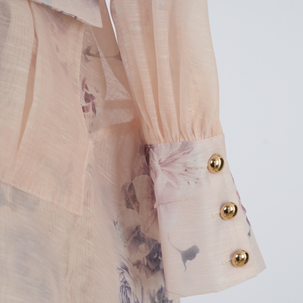 Lady printing dress autumn shirt