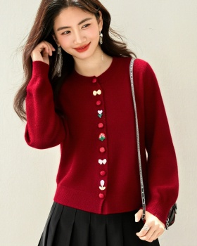 Slim knitted cardigan colors sweater for women