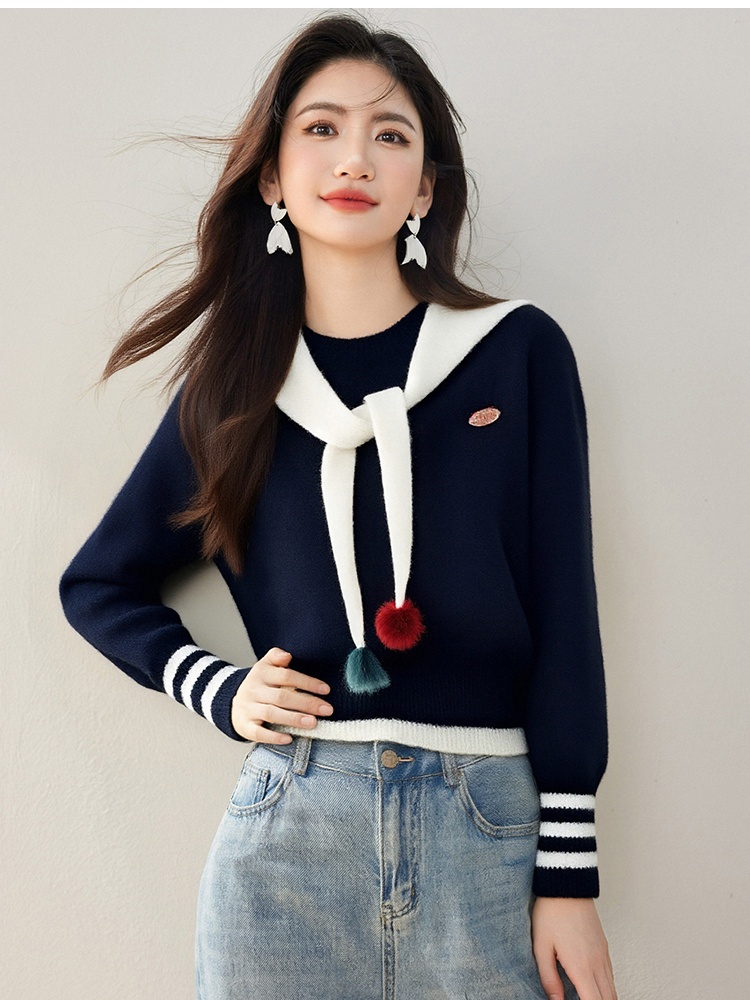 Maiden sweet shawl autumn show young sweater for women
