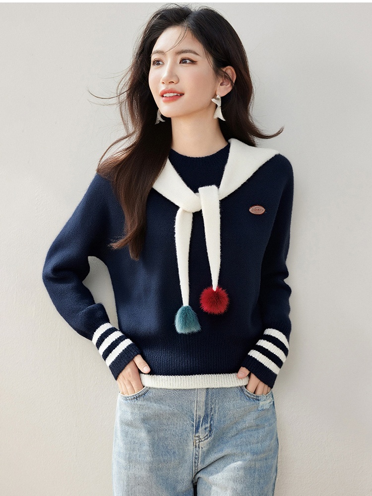Maiden sweet shawl autumn show young sweater for women