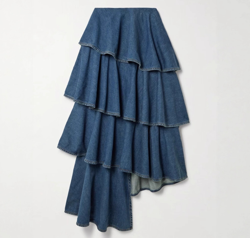 Lotus leaf mermaid shirt loose skirt 2pcs set for women
