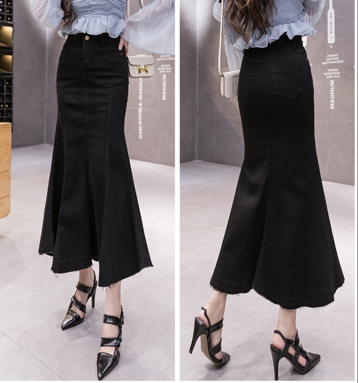 Package hip all-match Casual long skirt denim cozy skirt