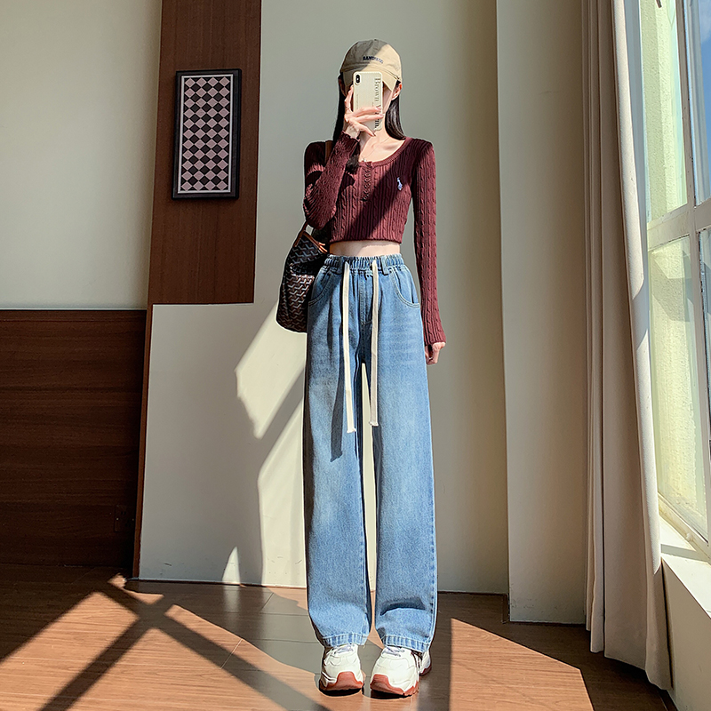 High waist carrot pants slim jeans for women