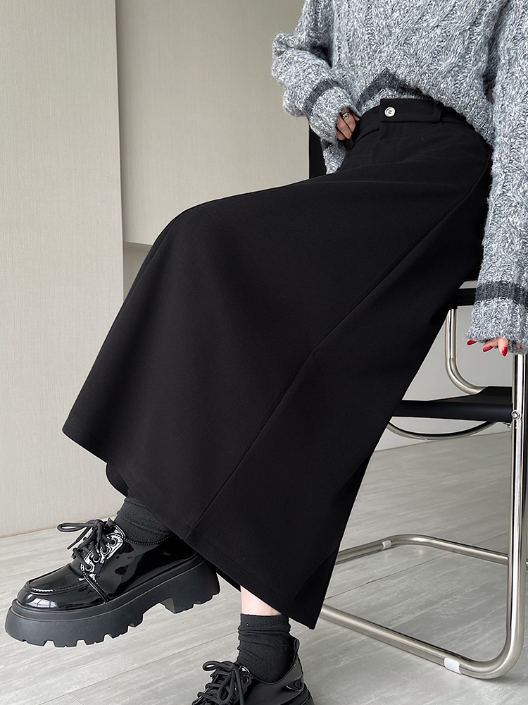 Thick woolen temperament retro autumn skirt for women
