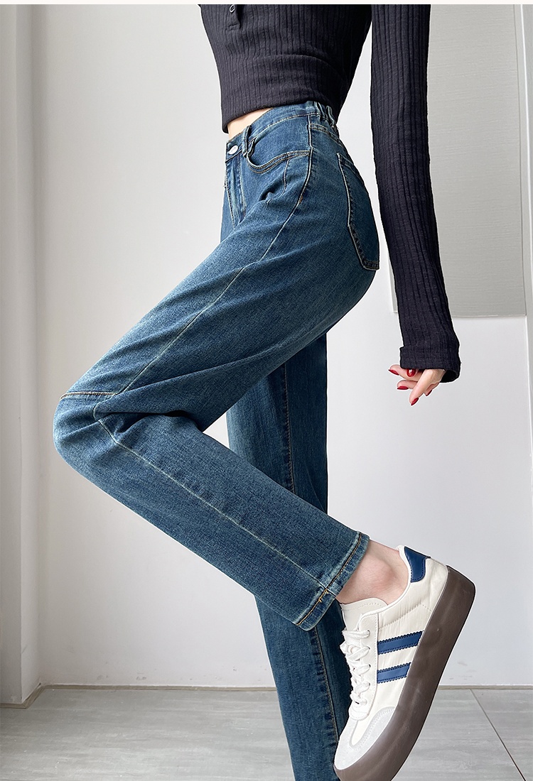 Slim elasticity jeans high waist pants for women