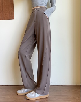 Drape autumn business suit high waist suit pants for women
