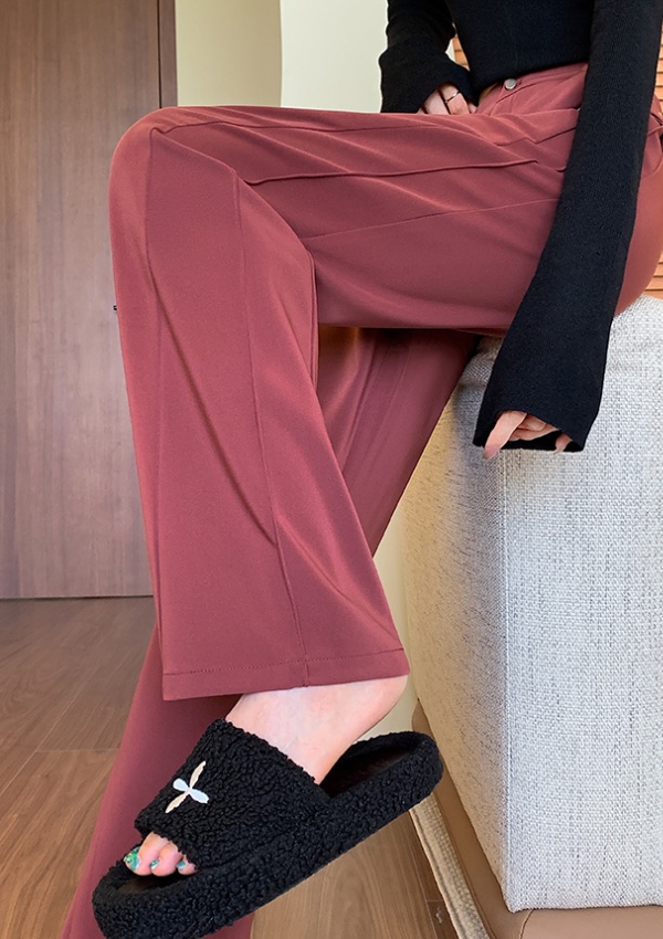 Drape autumn business suit high waist suit pants for women