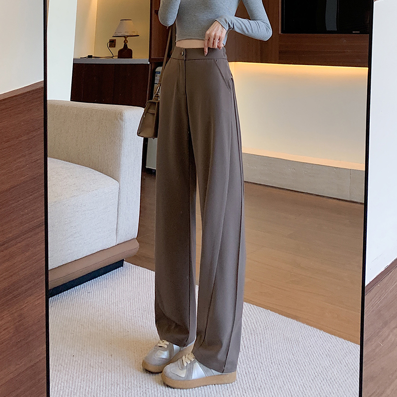 Drape autumn business suit high waist suit pants for women