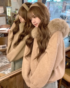Loose slim sweater autumn and winter coat for women