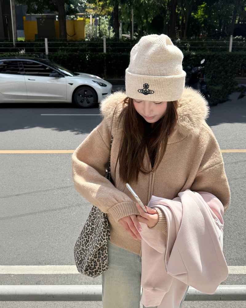 Loose slim sweater autumn and winter coat for women