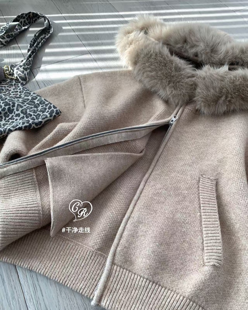 Loose slim sweater autumn and winter coat for women