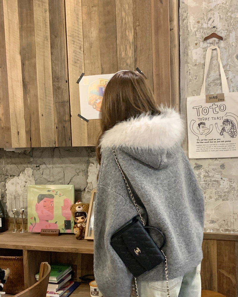Loose slim sweater autumn and winter coat for women
