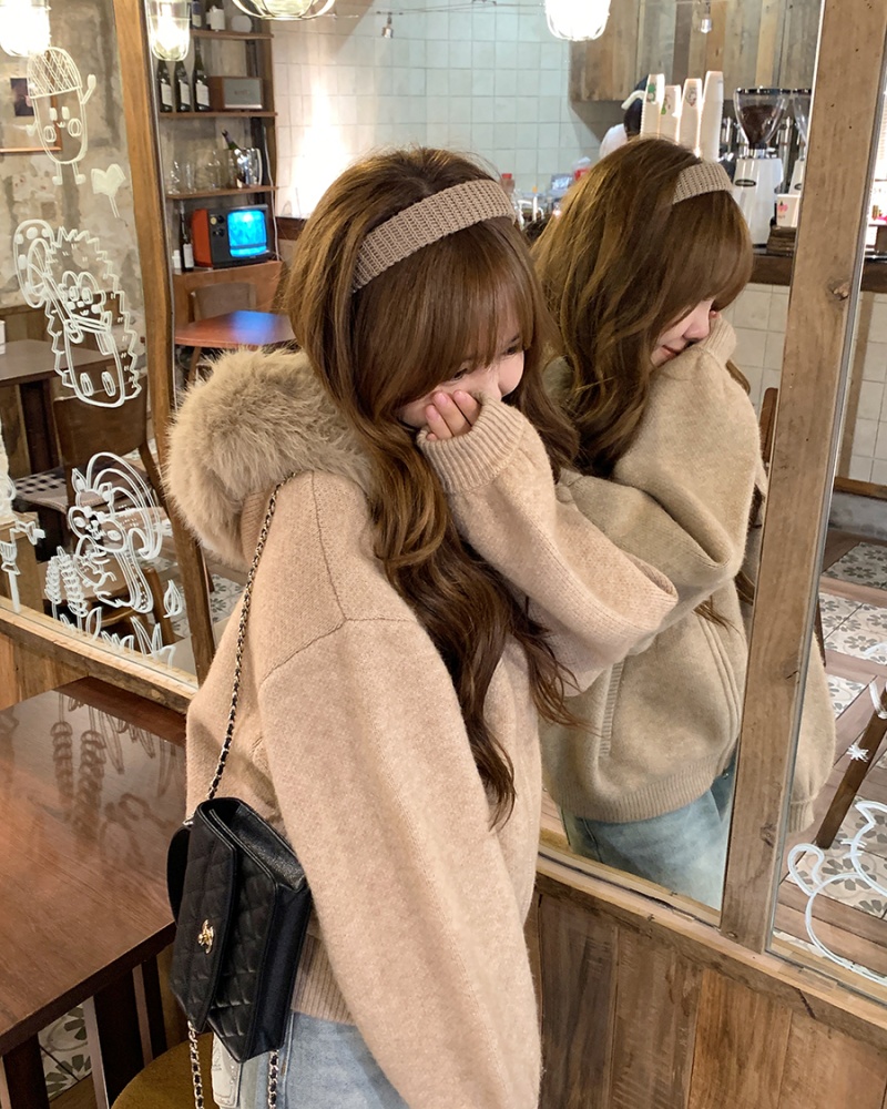 Loose slim sweater autumn and winter coat for women