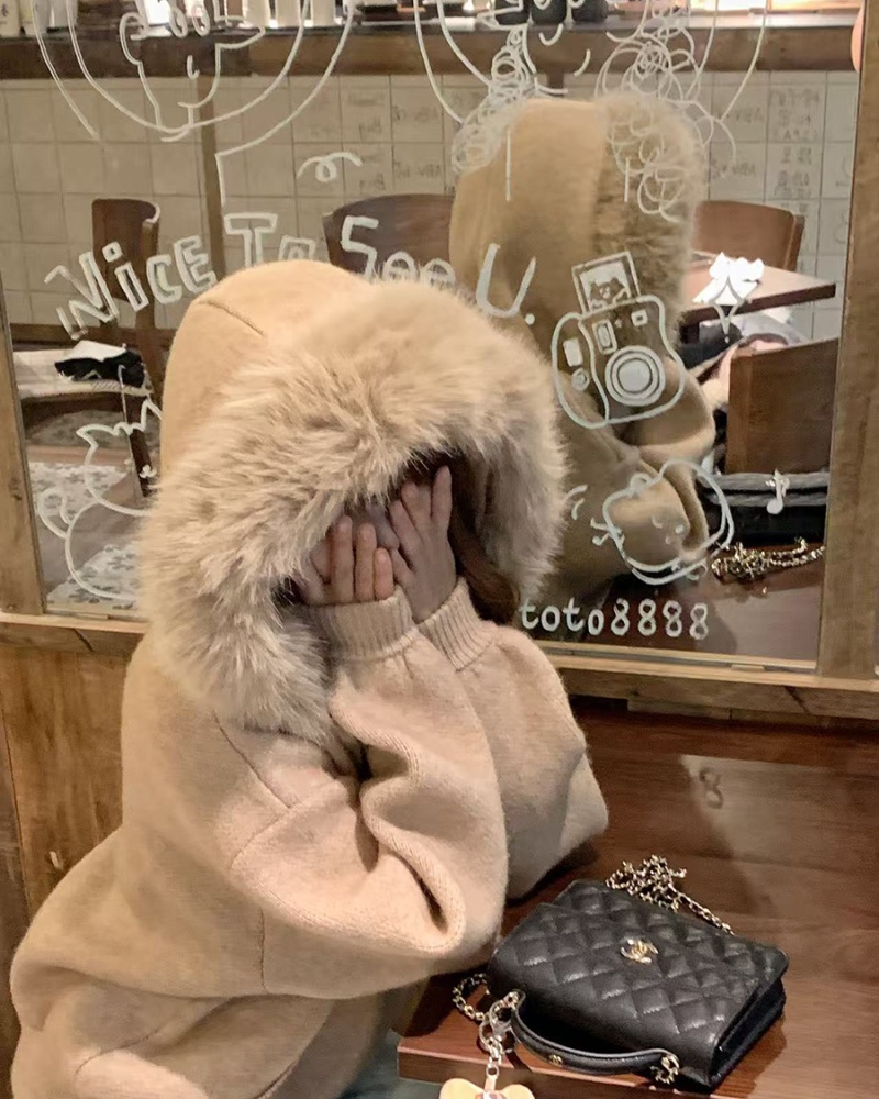 Loose slim sweater autumn and winter coat for women