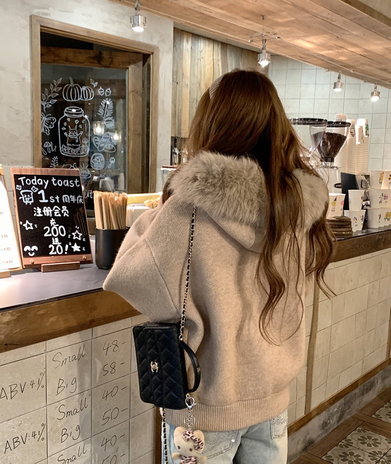 Loose slim sweater autumn and winter coat for women