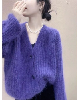 Fashion V-neck lazy coat knitted Casual cardigan