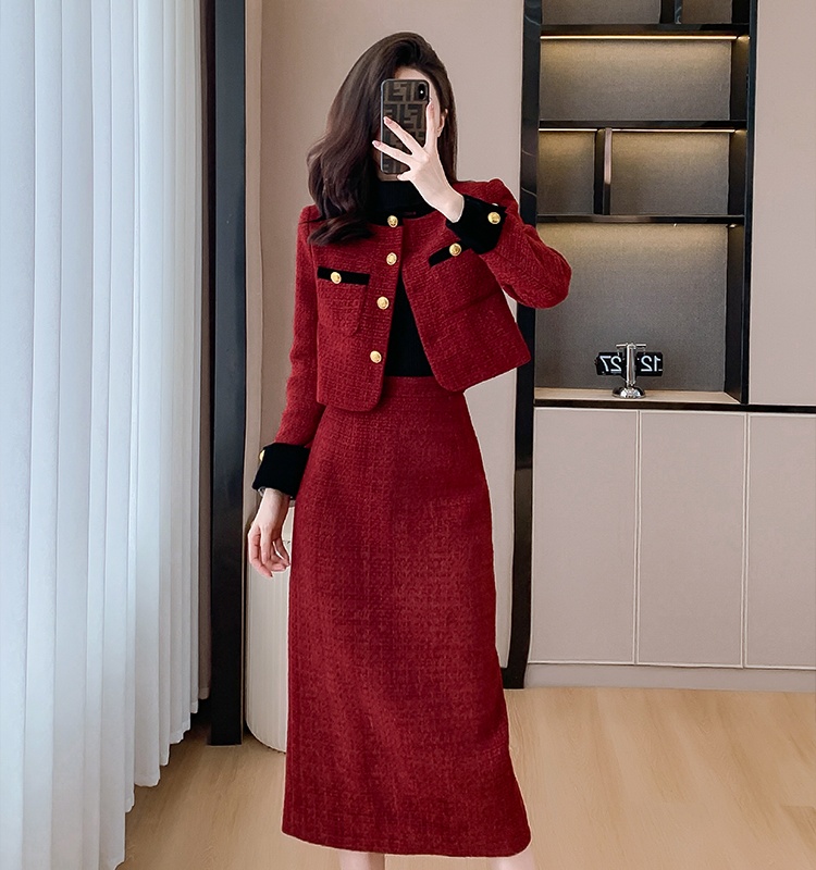 France style ladies fashionable skirt 2pcs set for women