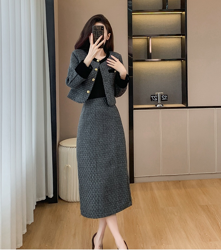 France style ladies fashionable skirt 2pcs set for women