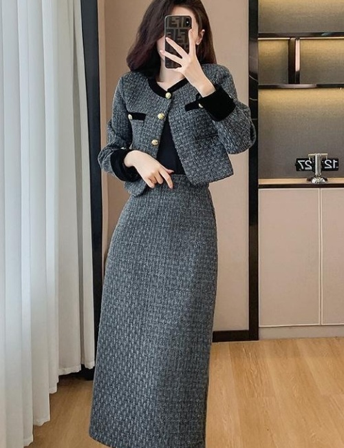 France style ladies fashionable skirt 2pcs set for women
