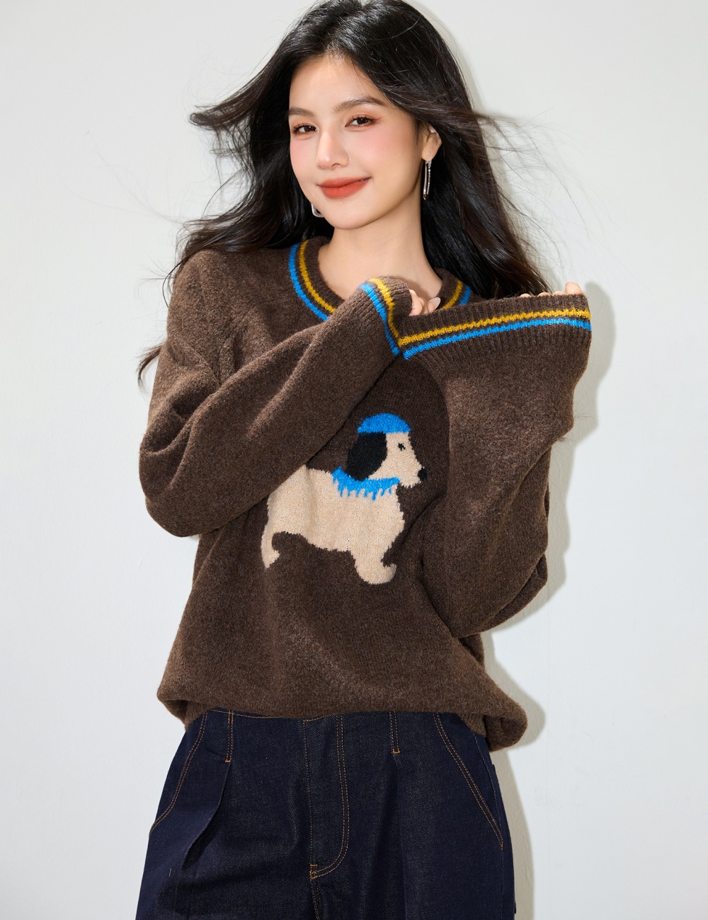 Knitted autumn and winter sweater Korean style pullover tops