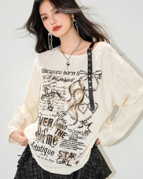 American style loose tops strapless sunscreen smock