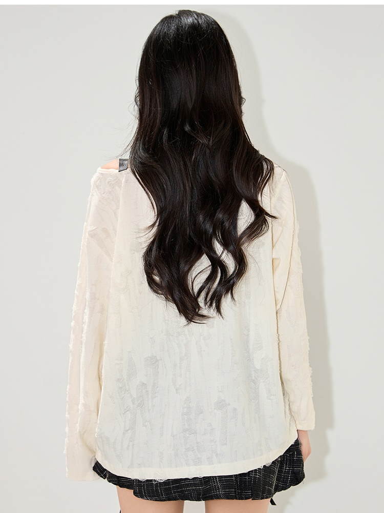American style loose tops strapless sunscreen smock