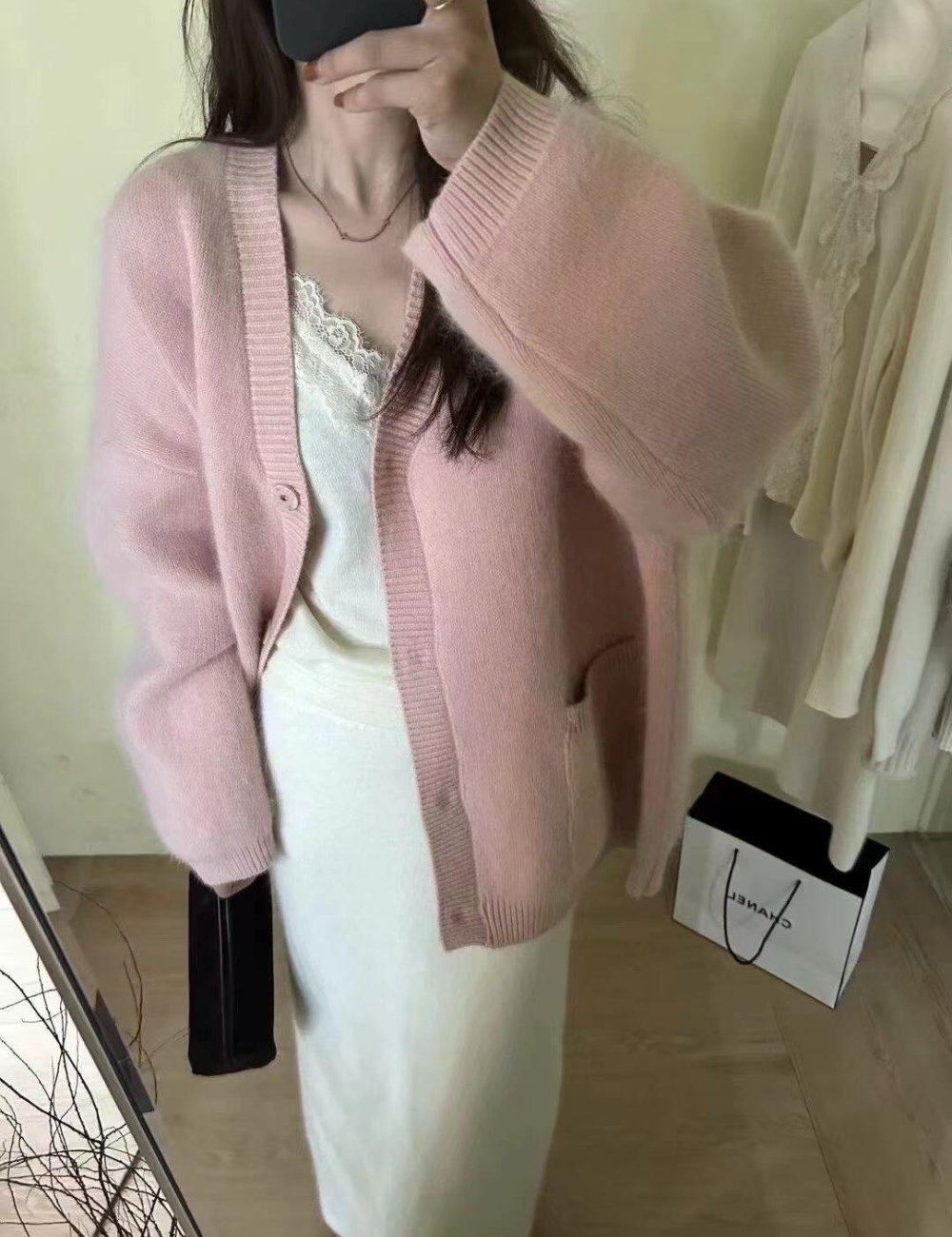 European style tender sweater thermal thick coat for women