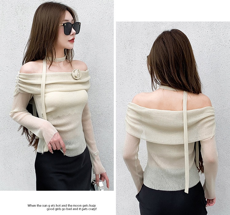 Gauze romantic long sleeve autumn small shirt