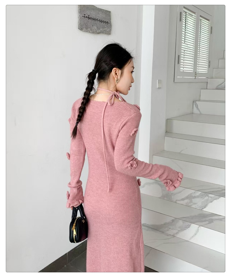 Autumn and winter jumpsuit retro long dress for women