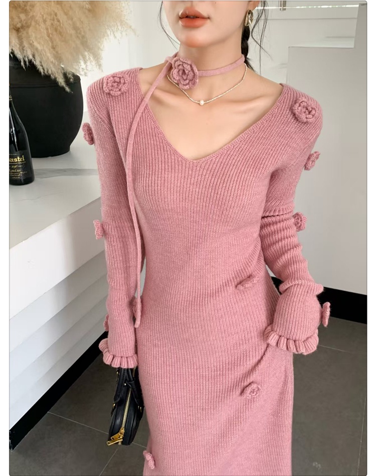 Autumn and winter jumpsuit retro long dress for women