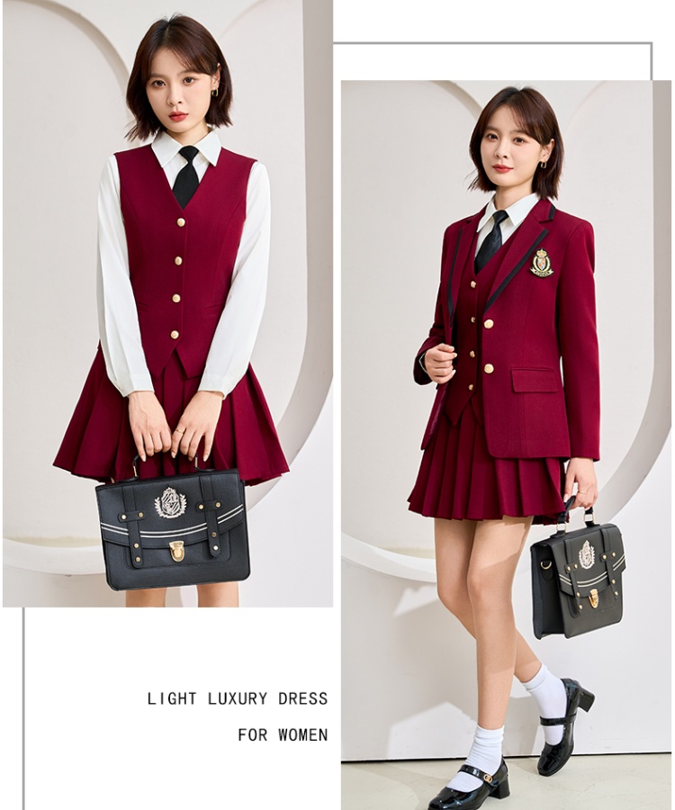 All-match business suit temperament coat 3pcs set for women