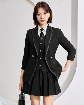 Temperament commuting business suit slim coat 3pcs set