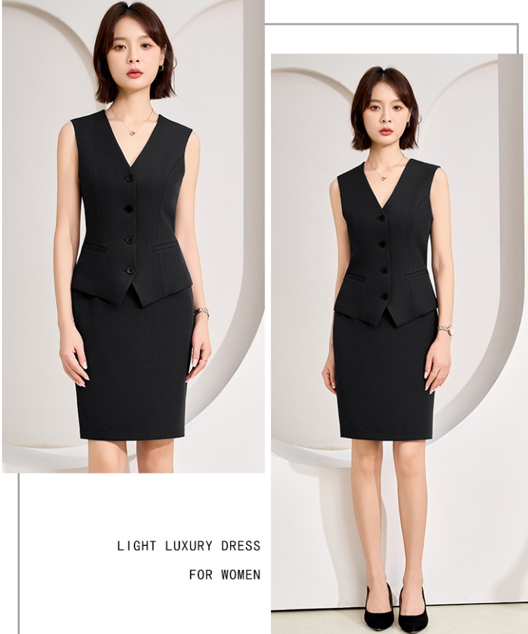 Temperament business suit overalls vest a set