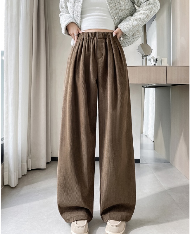 High waist corduroy wide leg pants autumn and winter pants