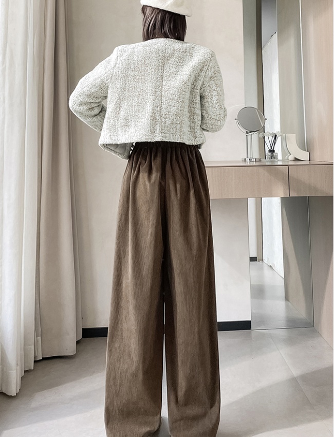 High waist corduroy wide leg pants autumn and winter pants