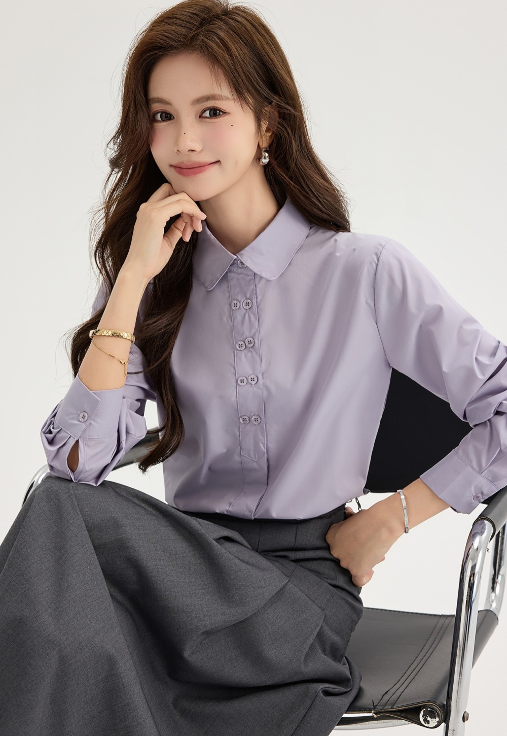 Western style France style autumn shirt for women
